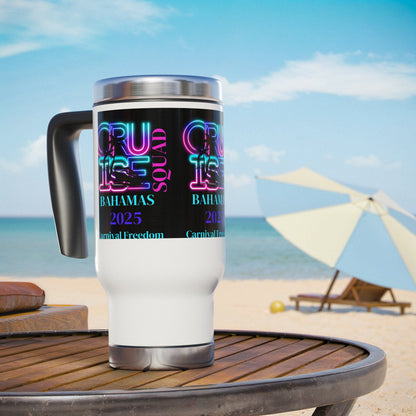 Carnival Freedom 2025 Stainless Steel Travel Mug with Handle, 14oz