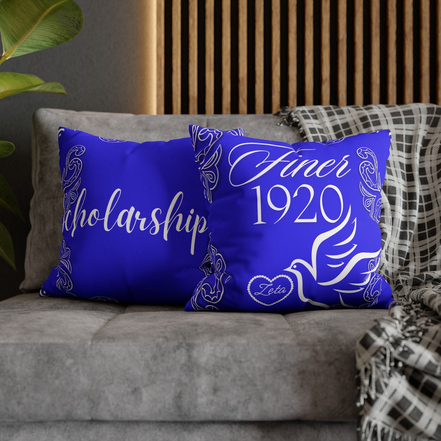 Scholarship 1920 Faux Suede Square Pillowcase