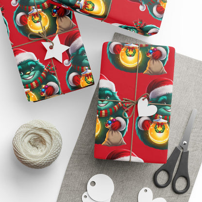 Wrapping Papers, Festive Wizzle Claus Holiday Gift Wrap, Christmas Wrapping Sheets, Winter Magical Gift Wrap, Holiday Cheer