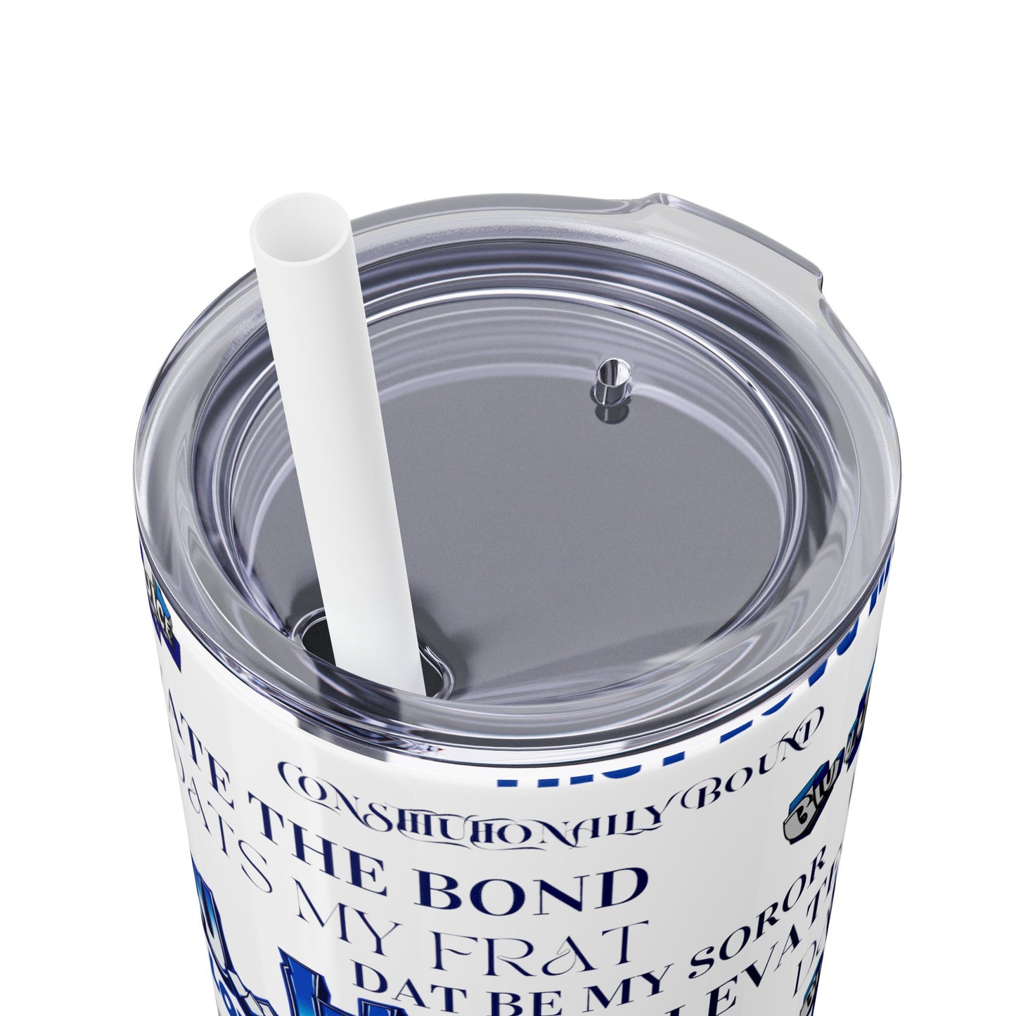 20oz Skinny Tumbler with Straw - Fraternity and Sorority Theme - BluJuice Design