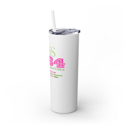 1984 Pink/Green Skinny Tumbler with Straw, 20oz
