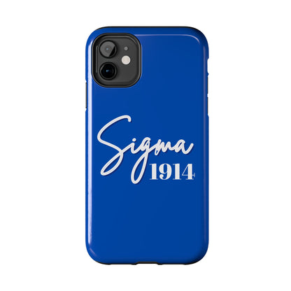 Phone Case -Sigma 1914 Fraternity White & Royal Blue