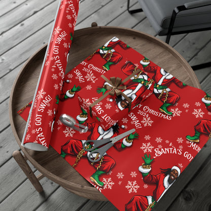 Gift Wrap-African American Inspired Santa Swag