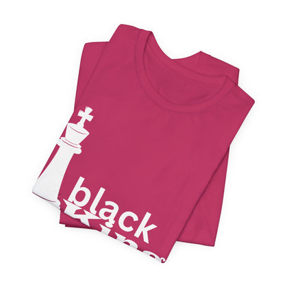 Black King Chess Tee - Unisex Jersey Short Sleeve