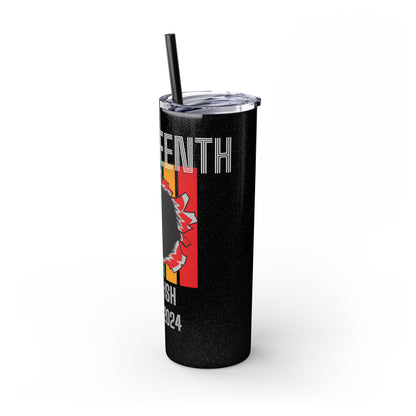 Juneteenth Free Ish Skinny Tumbler with Straw, 20oz