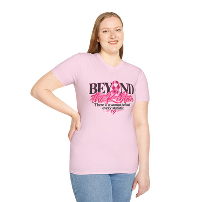 Breast Cancer Awareness T-Shirt — "Beyond the Ribbon" Her Story, Her Strength Design