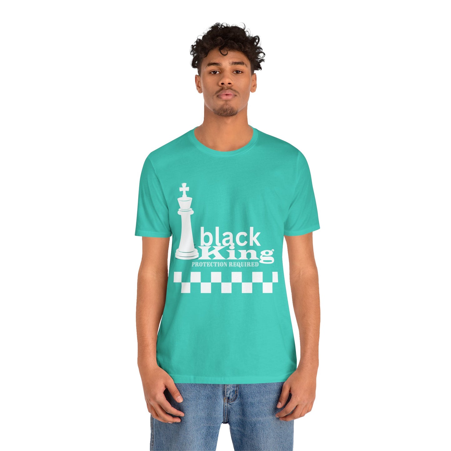 Black King Chess Tee - Unisex Jersey Short Sleeve