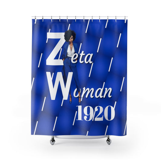 Zeta Woman Shower Curtains