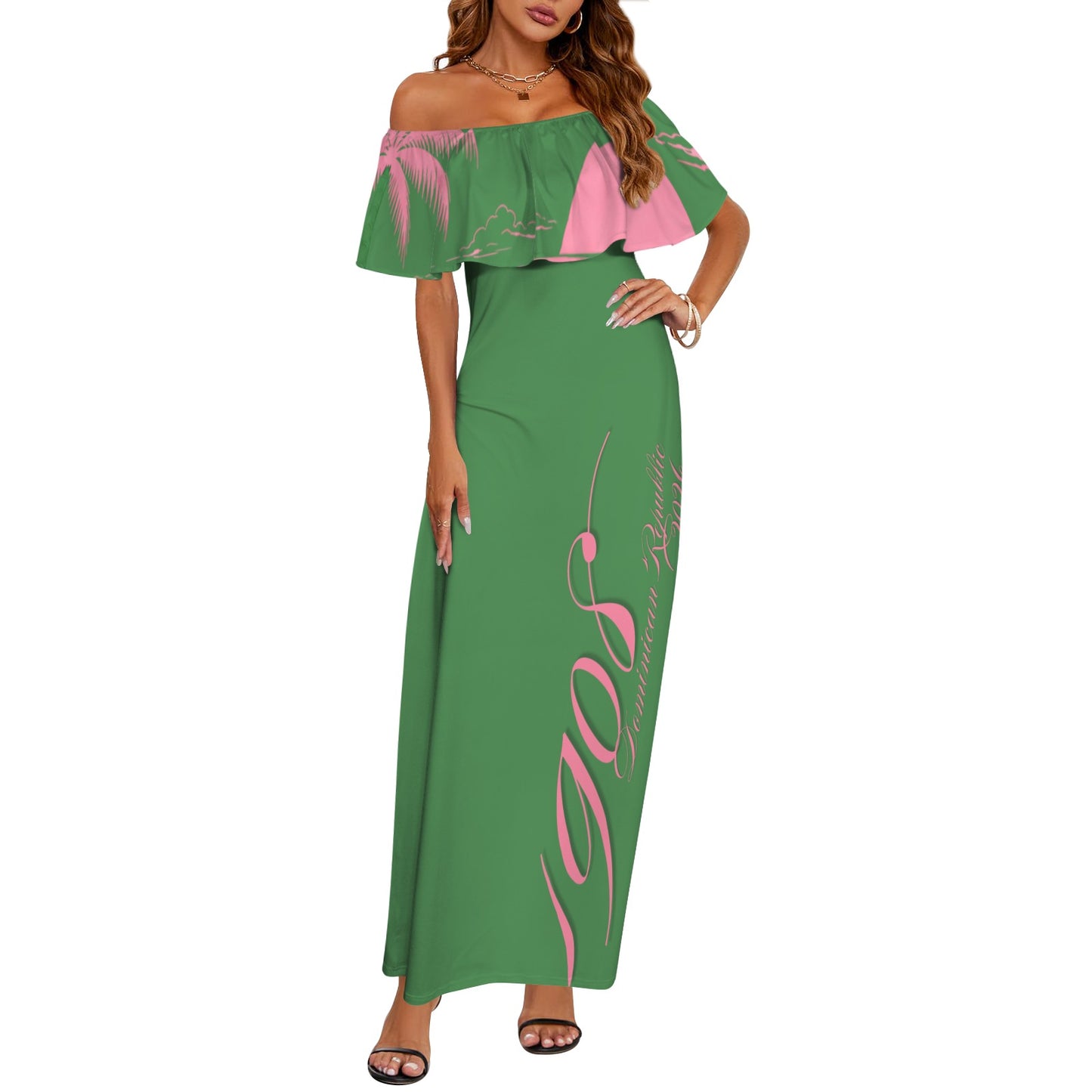 Pretty Girl Collection — IVY Elegance Off-Shoulder Ruffle Maxi Dress