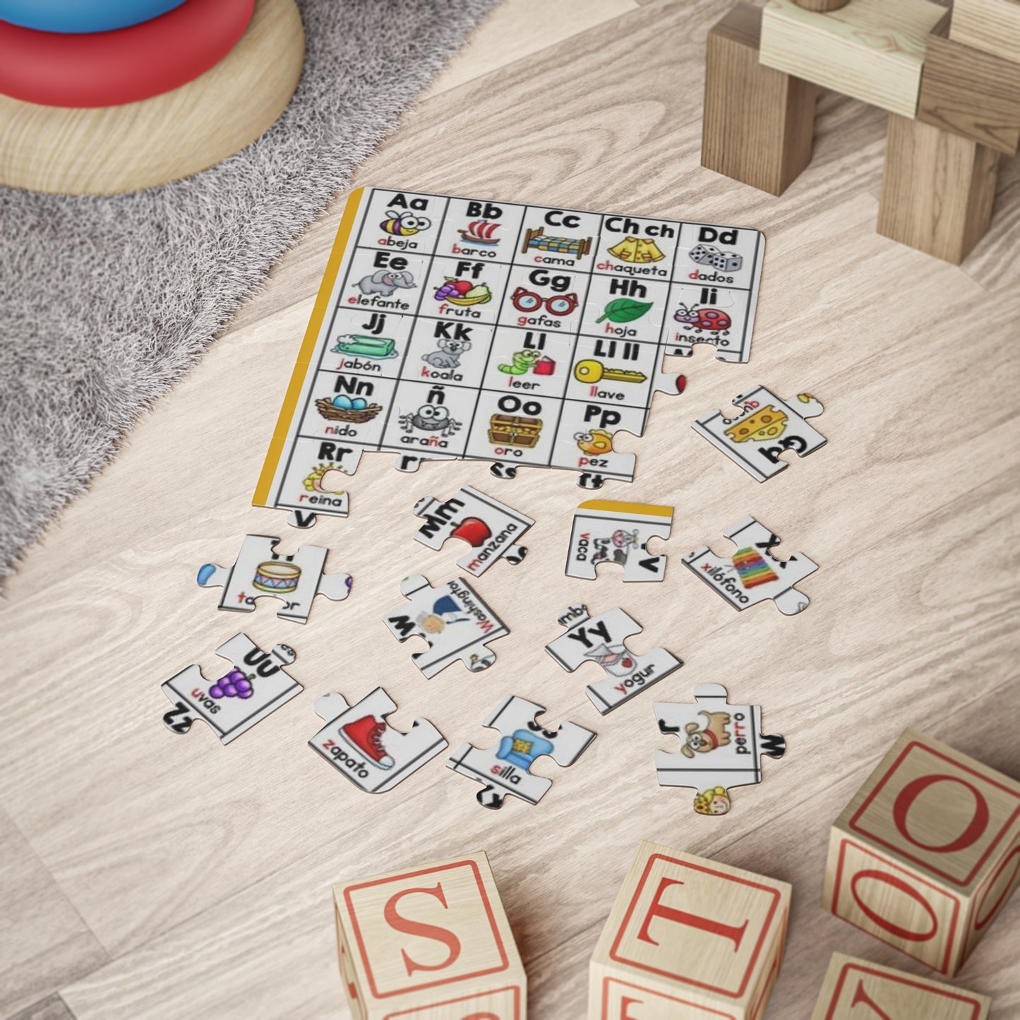 Spanish Alphabet Kids' Puzzle, 30-Piece