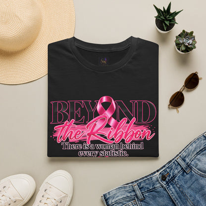 Breast Cancer Awareness T-Shirt — "Beyond the Ribbon" Her Story, Her Strength Design