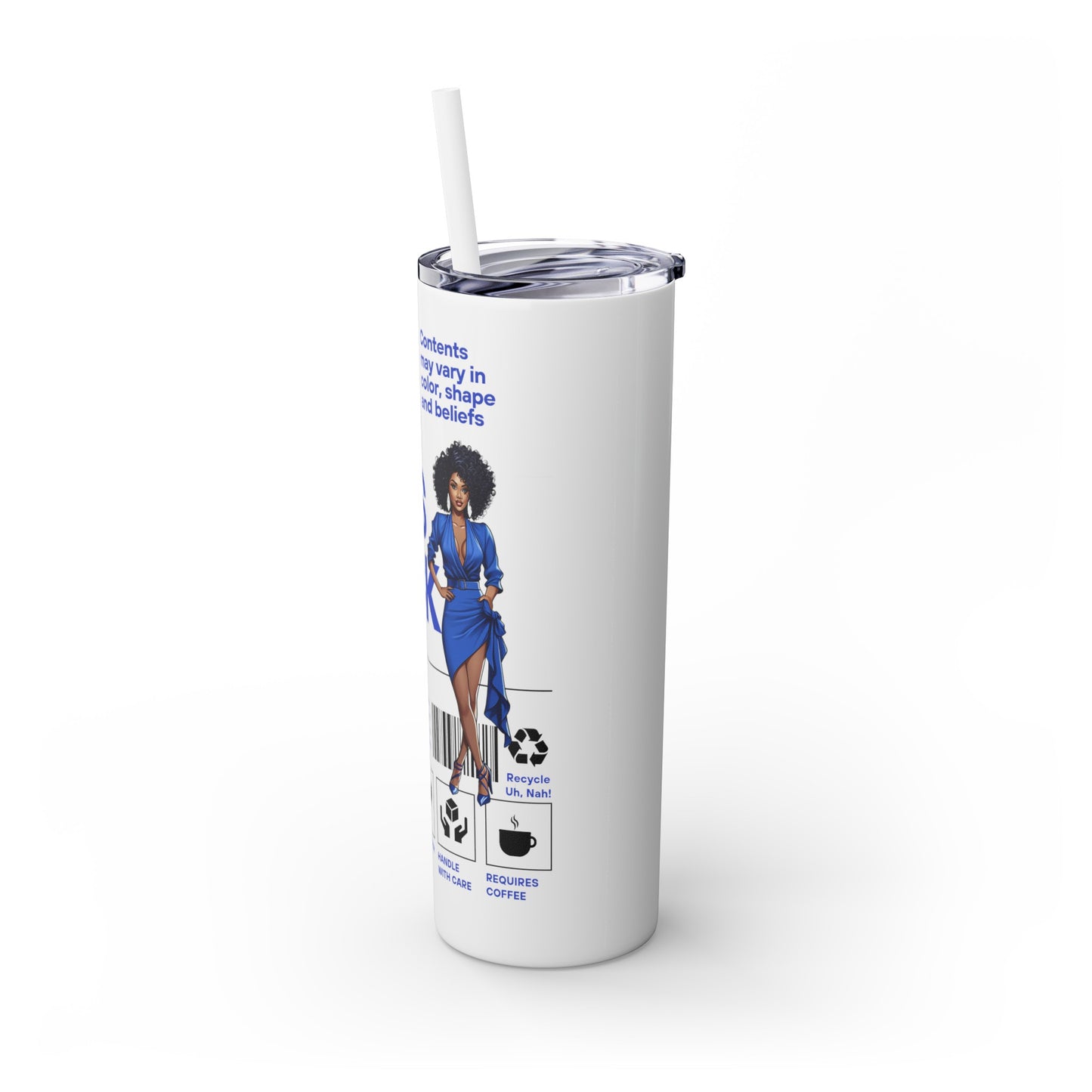 Boss Chick Skinny Tumbler with Straw, 20oz
