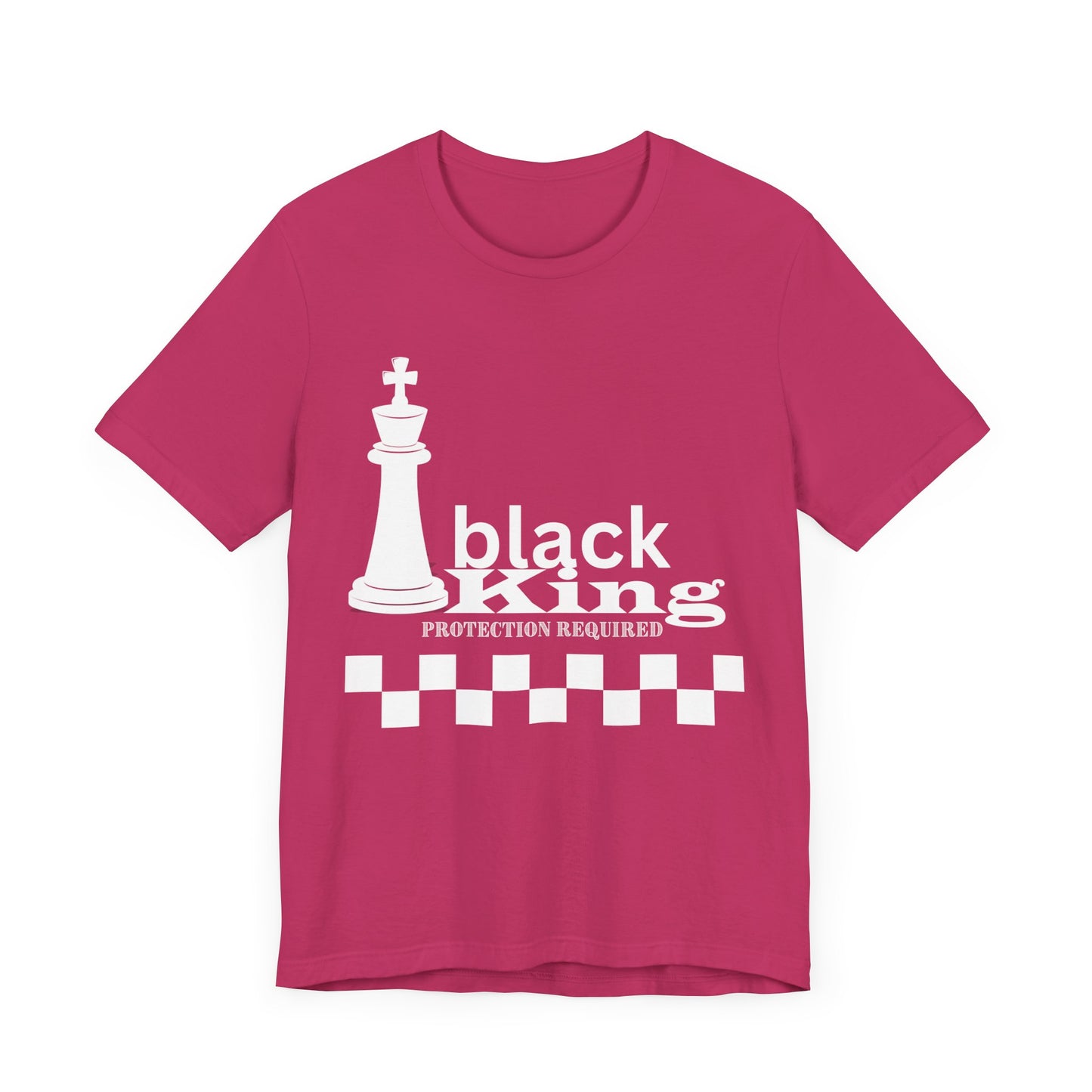 Black King Chess Tee - Unisex Jersey Short Sleeve