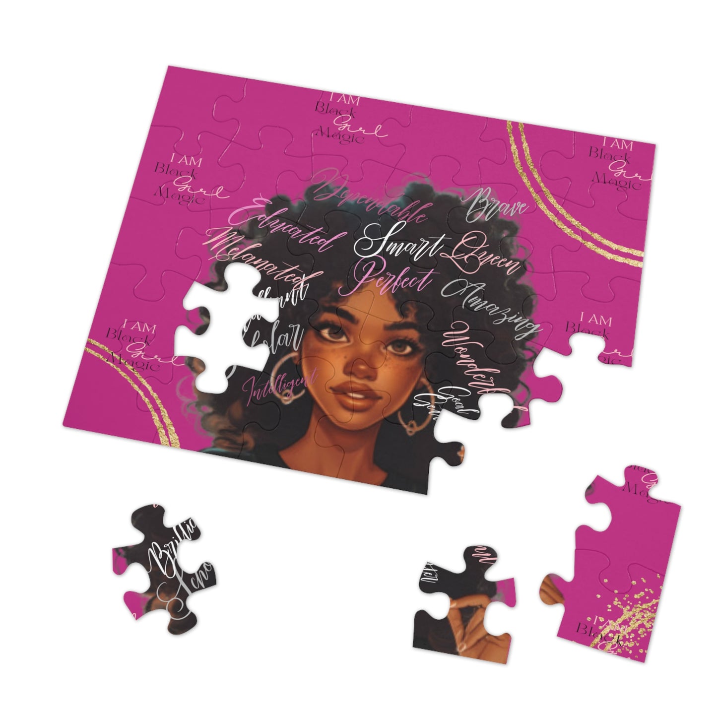 Black Girl Magic Affirmation Jigsaw Puzzle (30 & 110Piece)