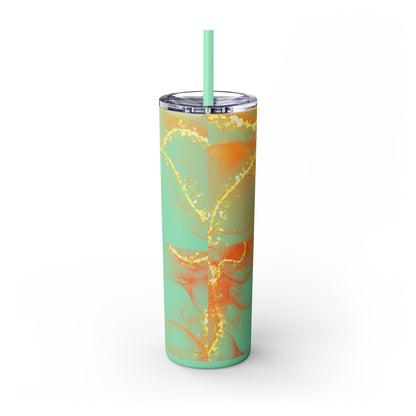 Fire  Skinny Tumbler with Straw, 20oz Model# 051701