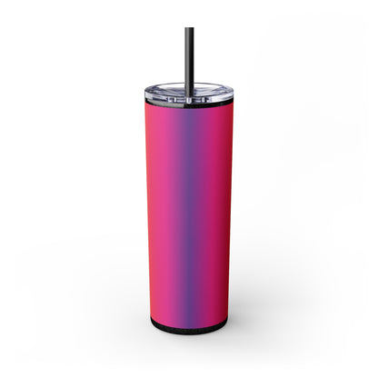 Rainbow Love #2 Skinny Tumbler with Straw, 20oz