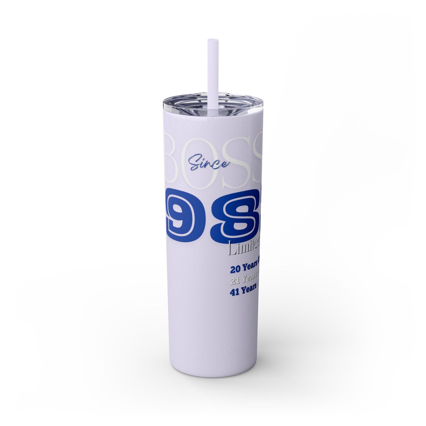 Customizable 1983 Born Skinny Tumbler with Straw, 20oz