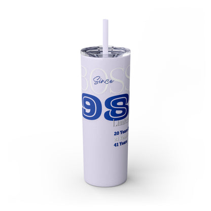 Customizable 1983 Born Skinny Tumbler with Straw, 20oz