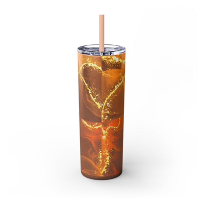 Fire  Skinny Tumbler with Straw, 20oz Model# 051701