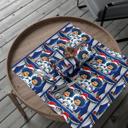 Wrapping Paper, Christmas Gift Wrap Papers with Sailor Santa Design, Nautical Holiday Decor, Festive Table Setting, DIY Gift