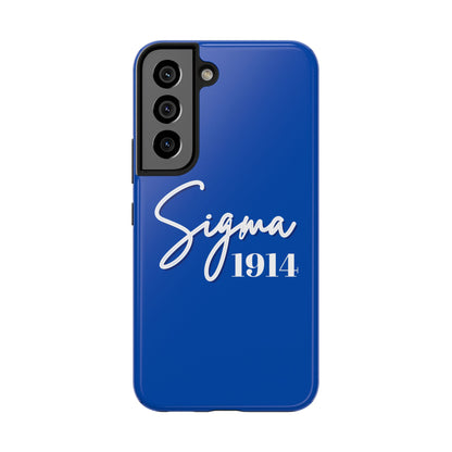 Phone Case -Sigma 1914 Fraternity White & Royal Blue