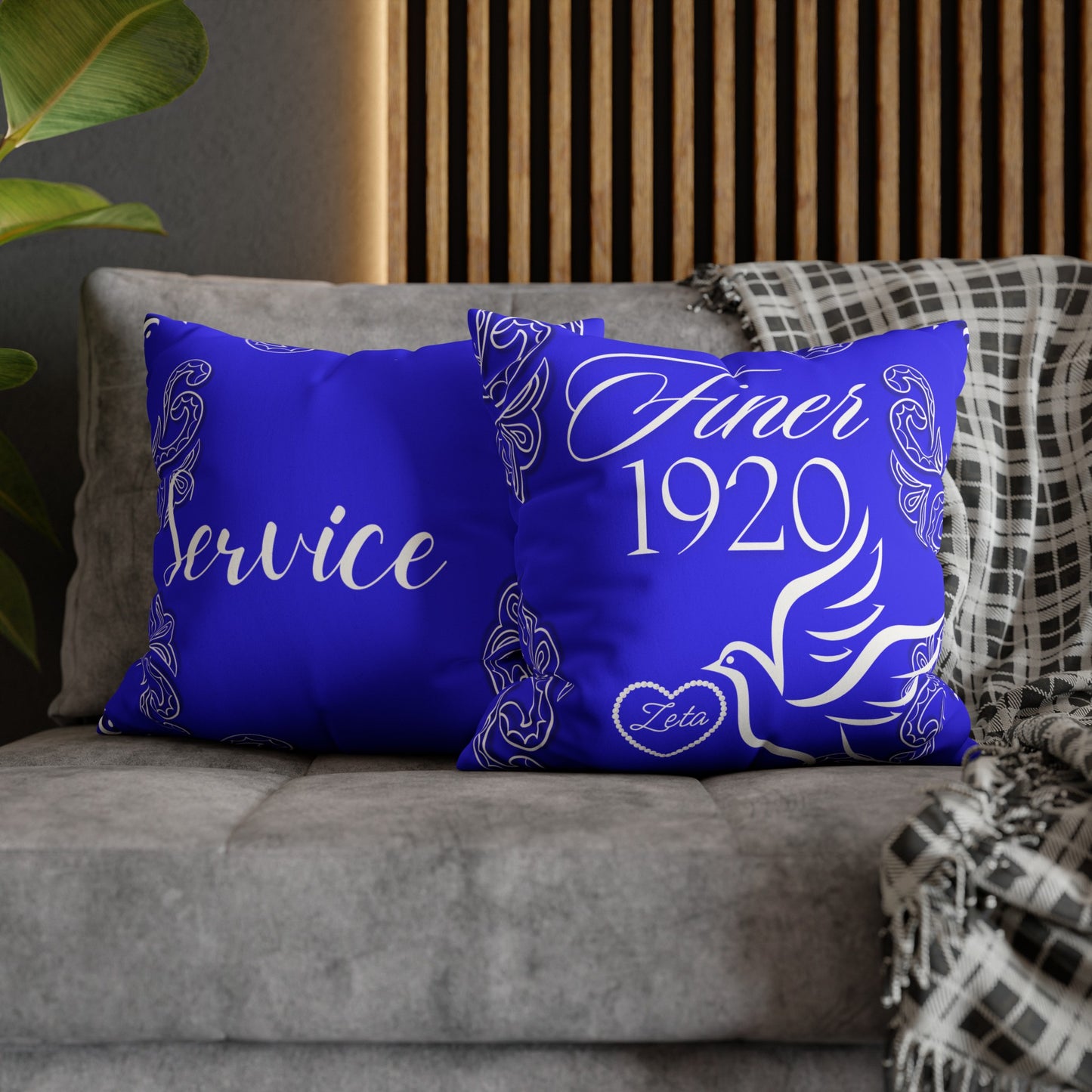 Service 1920 Faux Suede Square Pillowcase