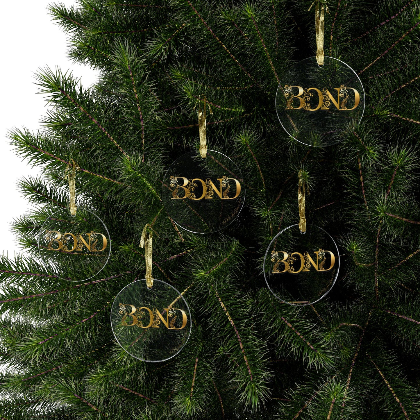 Bond Family Acrylic Christmas Ornaments