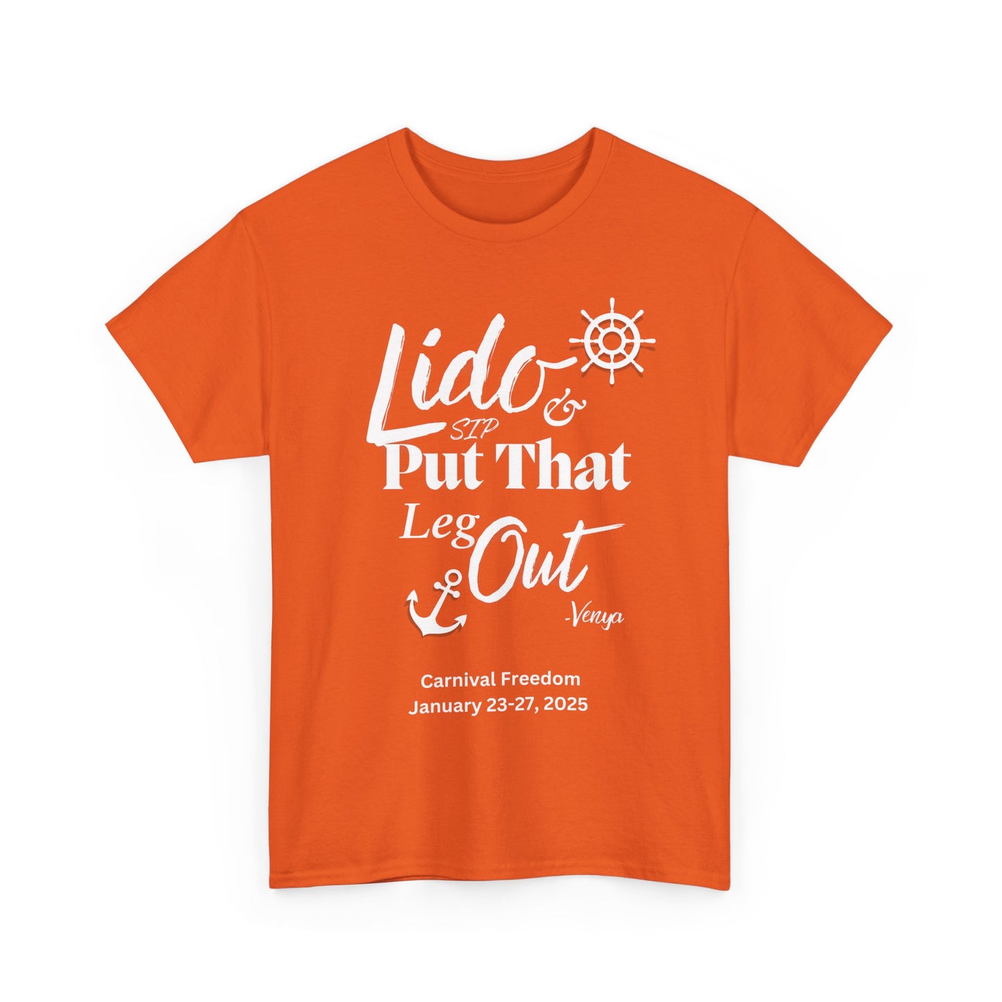 Lido Deck Unisex Tee - Cruise Ship Beach Poolside Vacation Shirt - Put That Leg Out
