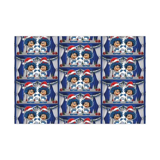 Wrapping Paper, Christmas Gift Wrap Papers with Sailor Santa Design, Nautical Holiday Decor, Festive Table Setting, DIY Gift