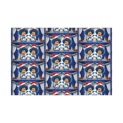 Wrapping Paper, Christmas Gift Wrap Papers with Sailor Santa Design, Nautical Holiday Decor, Festive Table Setting, DIY Gift