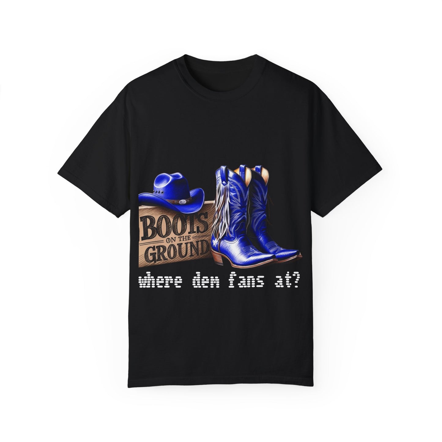 Western Cowgirl T-shirt Boots on The Ground