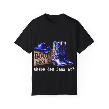 Western Cowgirl T-shirt Boots on The Ground