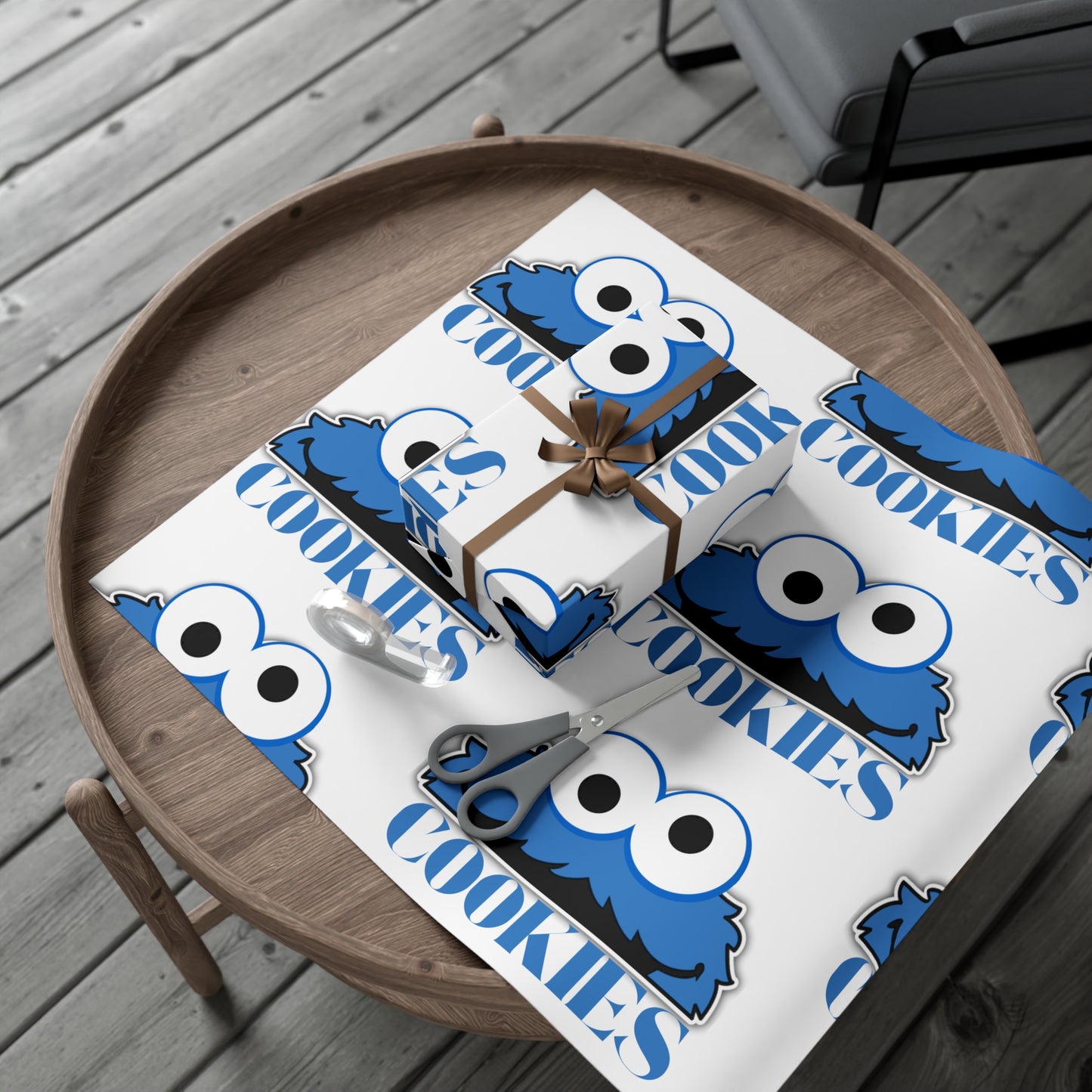 Gift Wrap Papers-Cookie Monster Inspired