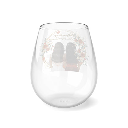 "Will you be my Maid of Honor" ? Stemless Wine Glass, 11.75oz VMA051506