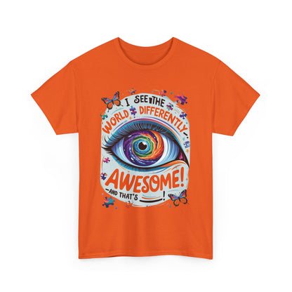 Autistic Mind Unisex Tee, Neurodiversity Shirt, Eye Galaxy T-Shirt, Puzzle Pieces, Unique Perspectives Tee, Autism Awareness