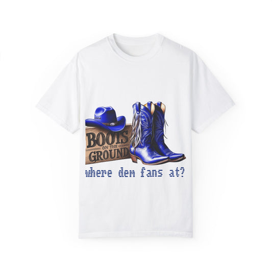 Western Cowgirl T-shirt Boots on The Ground
