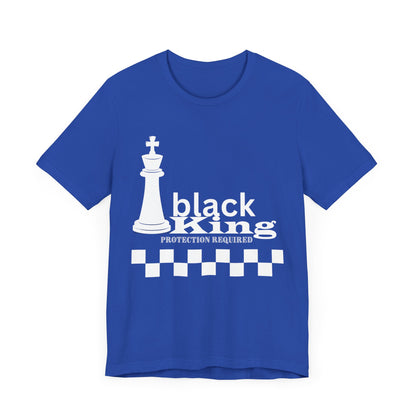 Black King Chess Tee - Unisex Jersey Short Sleeve