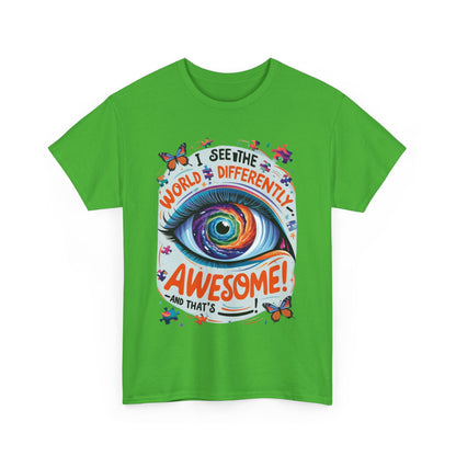 Autistic Mind Unisex Tee, Neurodiversity Shirt, Eye Galaxy T-Shirt, Puzzle Pieces, Unique Perspectives Tee, Autism Awareness