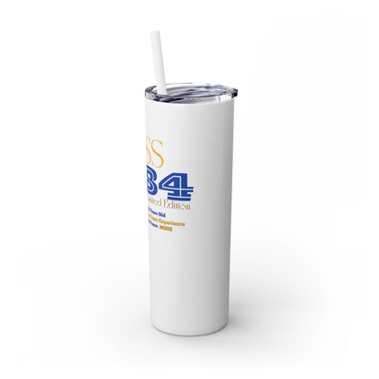 1984 Blue/Gold Skinny Tumbler with Straw, 20oz
