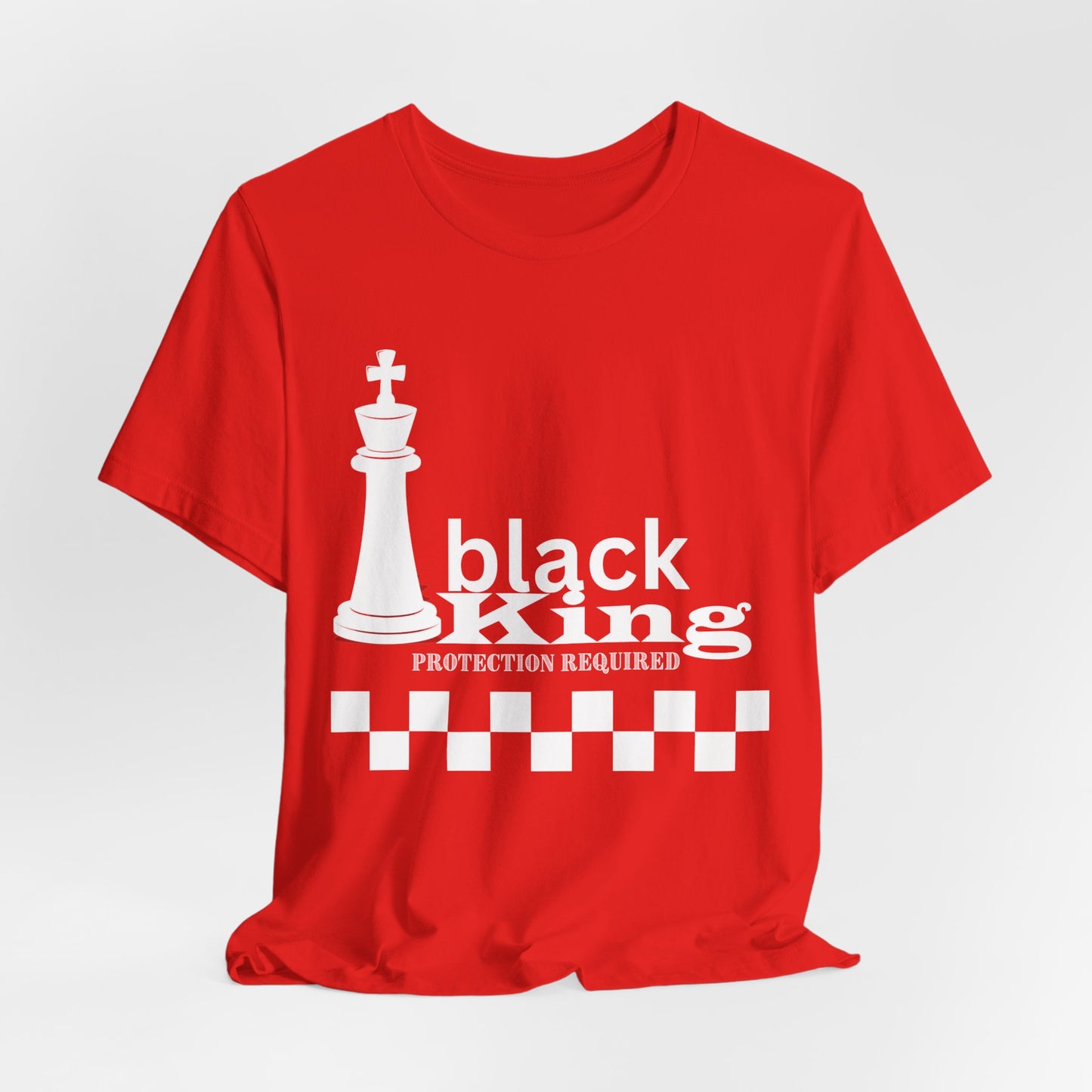 Black King Chess Tee - Unisex Jersey Short Sleeve