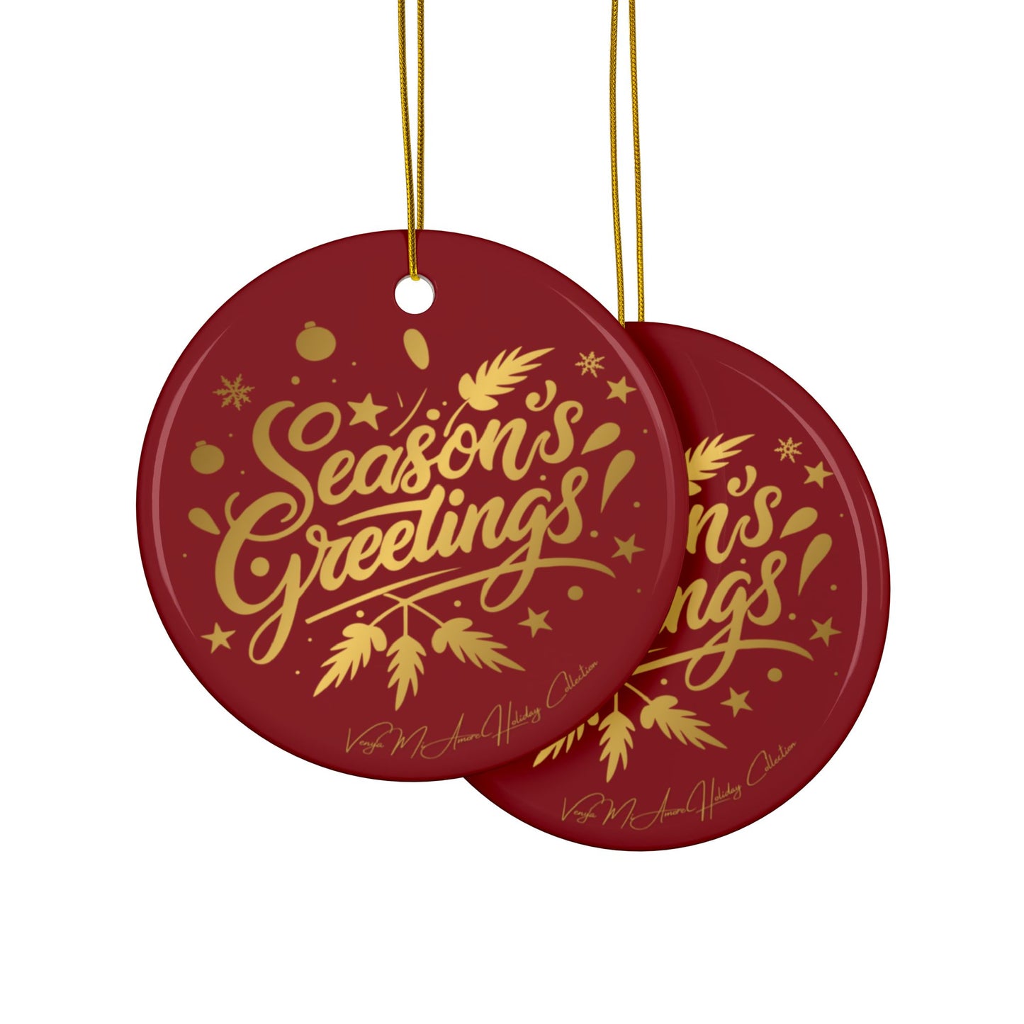 Ceramic Ornaments, 2-Side Print, (1pc, 3pcs, 5pcs, 10pcs)
