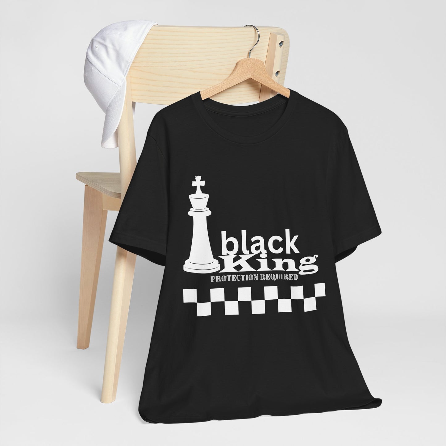 Black King Chess Tee - Unisex Jersey Short Sleeve