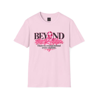 Breast Cancer Awareness T-Shirt — "Beyond the Ribbon" Her Story, Her Strength Design