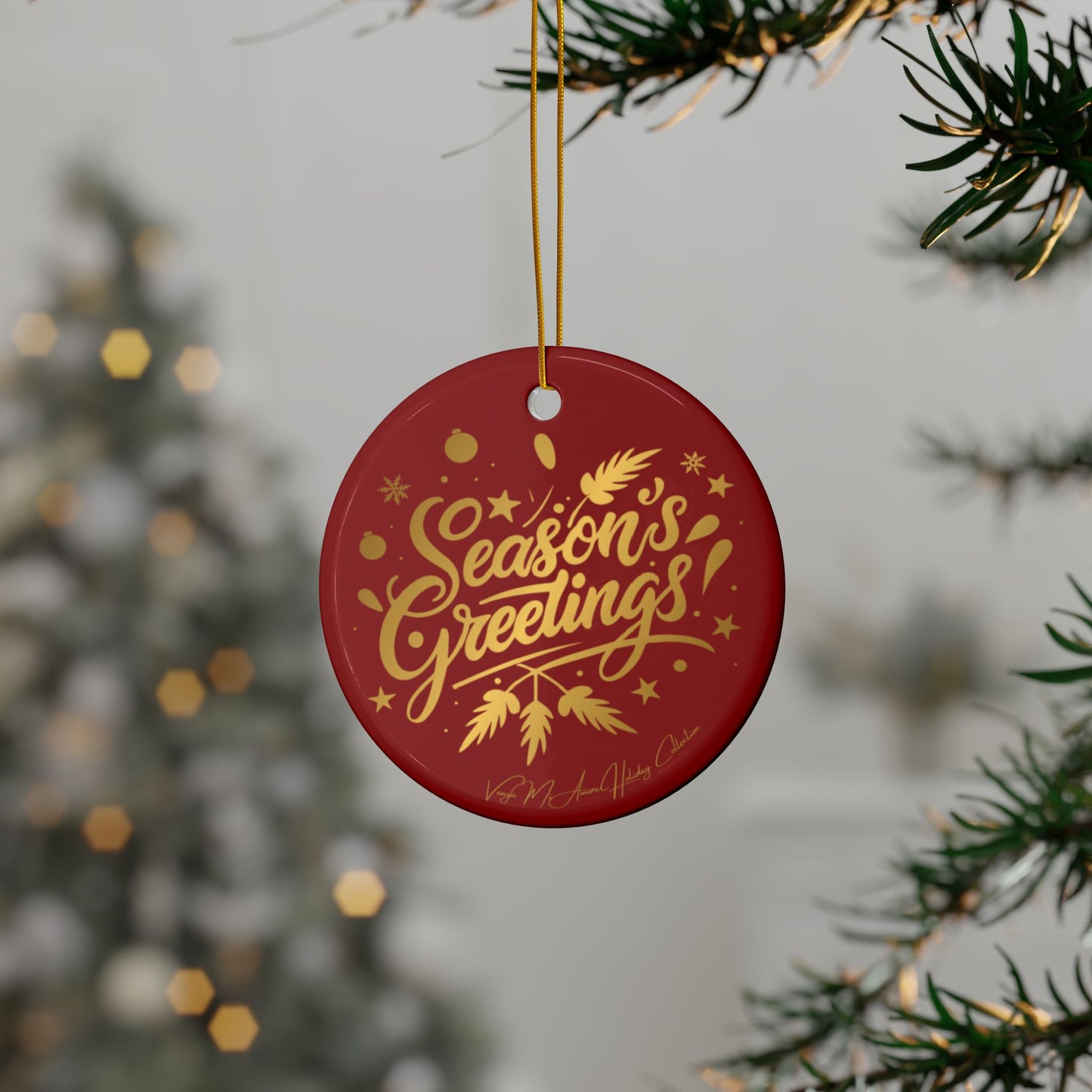 Ceramic Ornaments, 2-Side Print, (1pc, 3pcs, 5pcs, 10pcs)