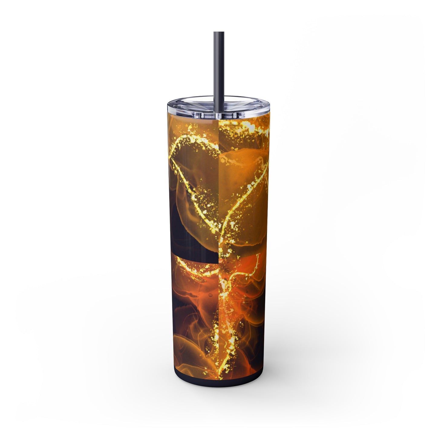 Fire  Skinny Tumbler with Straw, 20oz Model# 051701