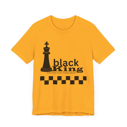 Black King Chess Tee - Unisex Jersey Short Sleeve