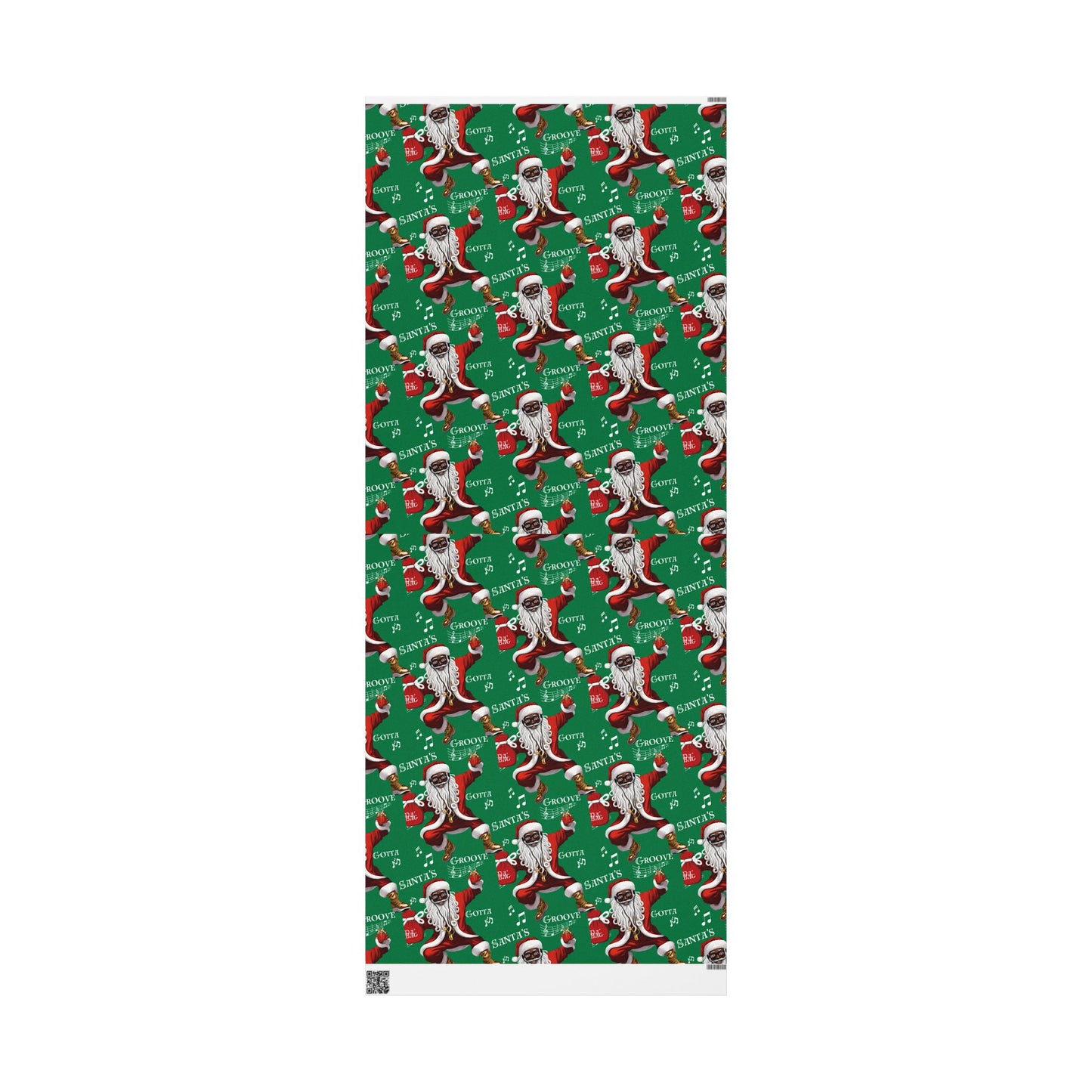Santa Gotta Groove, African American Santa Christmas Holiday Wrap