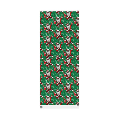 Santa Gotta Groove, African American Santa Christmas Holiday Wrap