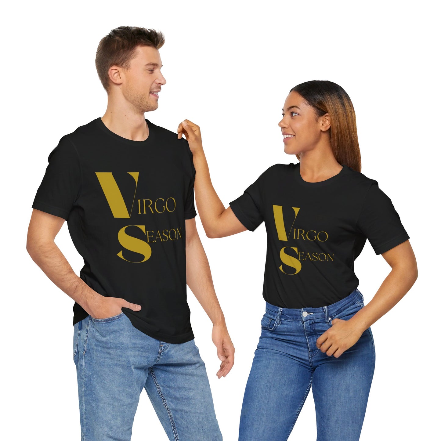 Virgo Black & Gold Tee - Unisex Jersey Short Sleeve