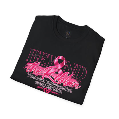Breast Cancer Awareness T-Shirt — "Beyond the Ribbon" Her Story, Her Strength Design
